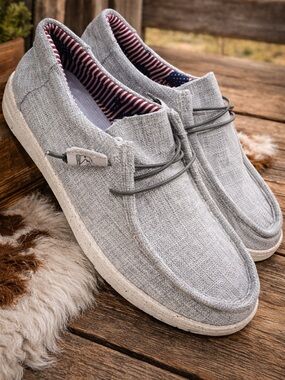 Men's Casual Slip-On Shoes in Light Gray
